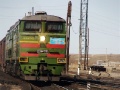 Прибытие тепловоза 2ТЭ10М №2302 на станцию Аягоз с поездом №3453